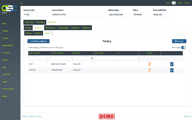 Certifications Tracking